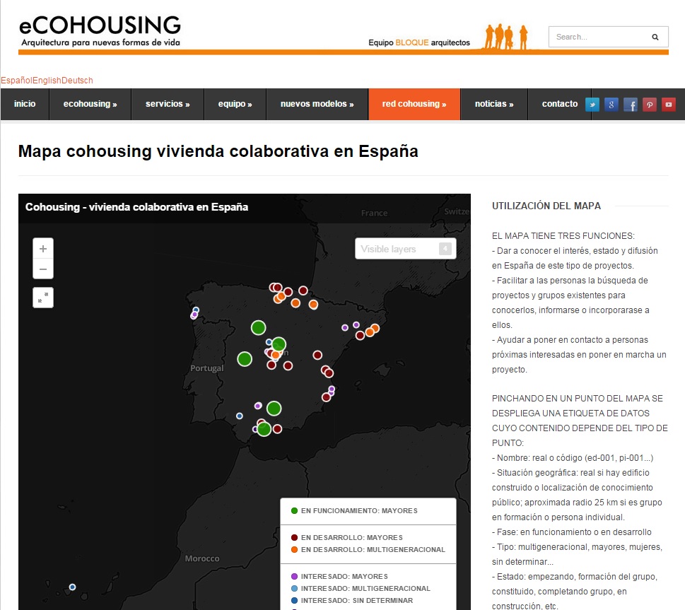 ecohousing. Mapa